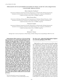 TAXONOMIC IMPLICATIONS1 - Biblioteca Digital FCEN (UBA)