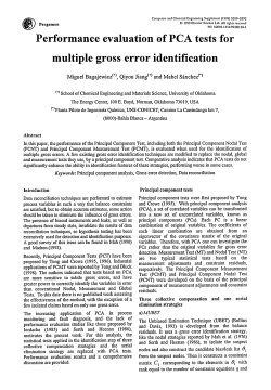 Performance evaluation of PCA tests for multiple gross error