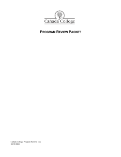 Program Review Document
