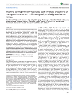 Tracking developmentally regulated post