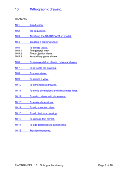 SECTION 10 To Create an Orthographic Projection Drawing (from