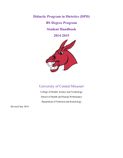 Didactic Program in Dietetics (DPD)