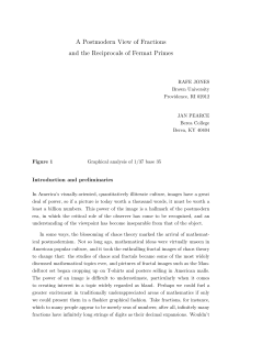 A Postmodern View of Fractions and the Reciprocals of Fermat Primes