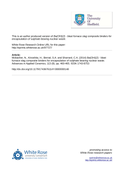Ba(OH)(2) - blast furnace slag composite binders for encapsulation
