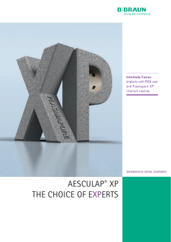 aesculap® xp the choice of experts