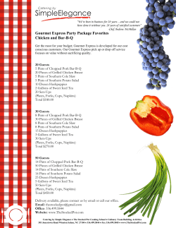 Gourmet Express Party Package Favorites Chicken and Bar-B-Q
