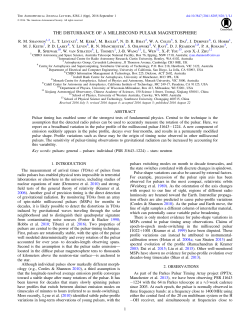 the disturbance of a millisecond pulsar magnetosphere