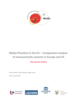 Media Pluralism in the EU &ndash; Comparative