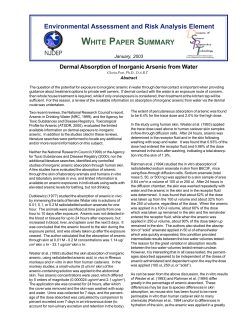 Dermal Absorption of Inorganic Arsenic from