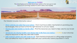 The Website Includes information about: • Motor vehicles are safer