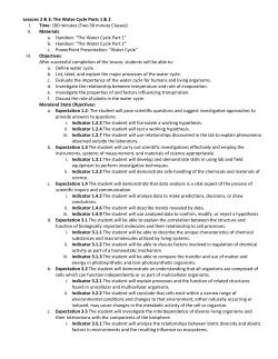 Lesson Plan - The Water Cycle