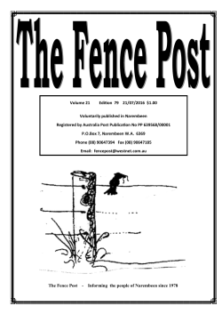The Fence Post - Shire of Narembeen