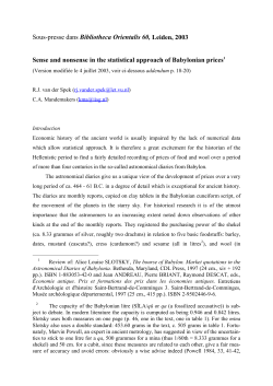 Sense and nonsense in the statistical approach of Babylonian prices