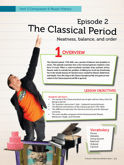 The Classical Period