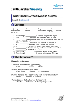 Terror in South Africa (onestopenglish, upper)