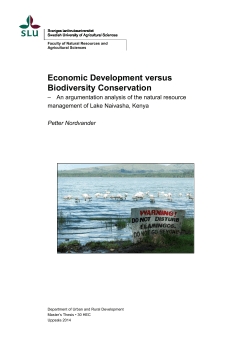 Economic Development versus Biodiversity Conservation
