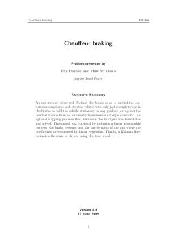 Chauffeur braking