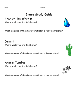 Biome Study Guide Tropical Rainforest Desert Arctic Tundra