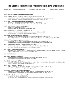 The Eternal Family: The Proclamation, Line Upon Line