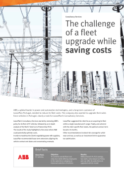 The challenge of a fleet upgrade while saving costs