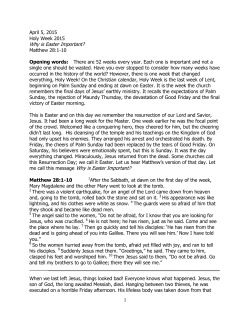 Easter - Western Reserve United Methodist Church