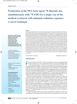 Production of the PET bone agent 18F