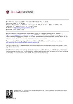 The Political Economy of the Fair Labor Standards Act of 1938