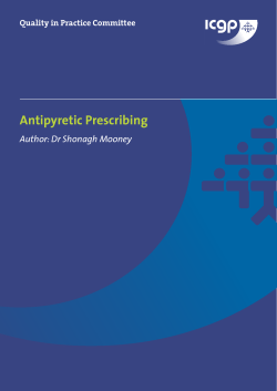 Antipyretic Prescribing - Irish College of General Practitioners