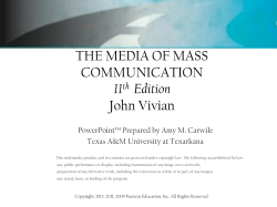 THE MEDIA OF MASS COMMUNICATION 11th Edition John Vivian