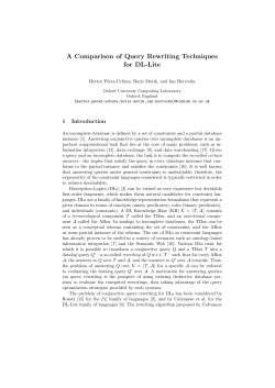 A Comparison of Query Rewriting Techniques for DL-Lite