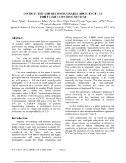 Distributed and Reconfigurable Architecture for Flight Control System