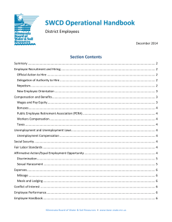 District Employees - Minnesota Board of Water and Soil Resources