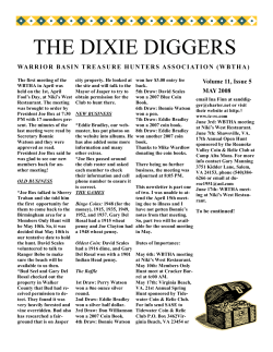 May - Warrior Basin Treasure Hunters Association