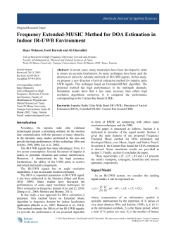 Frequency Extended-MUSIC Method for DOA Estimation in Indoor