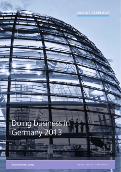 Doing business in Germany 2013