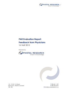 PAR Evaluation Report: Feedback from Physicians