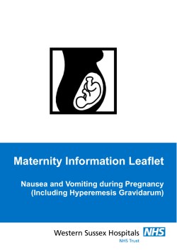Nausea and vomiting during pregnancy