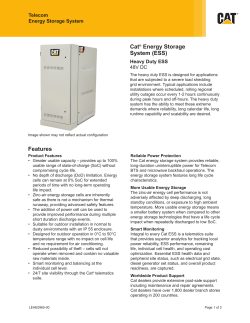 Features Cat&reg; Energy Storage System (ESS)