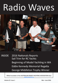 Mar-Jun 2016 Issue - Australian Radio Yachting Association