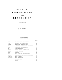 reason romanticism revolution