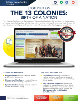 THE 13 COLONIES: