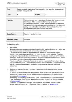 Demonstrate knowledge of the principles and practice of ecological
