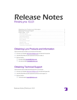 FinishLynx 10.01 Release Notes