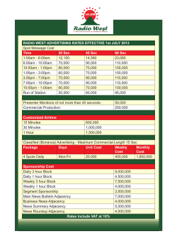 Rate Card Radios 20..