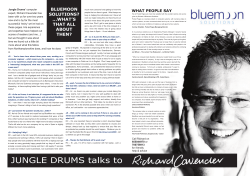 JUNGLE DRUMS talks to