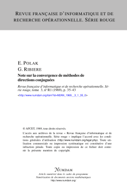 Note sur la convergence de m&eacute;thodes de directions