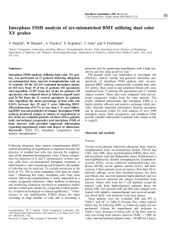 Interphase FISH analysis of sex-mismatched BMT utilizing