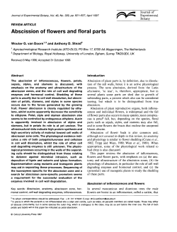 Abscission of flowers and floral parts