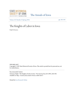 The Knights of Labor in Iowa