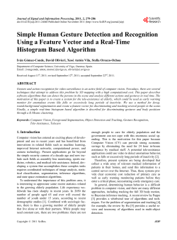 Simple Human Gesture Detection and Recognition Using a Feature